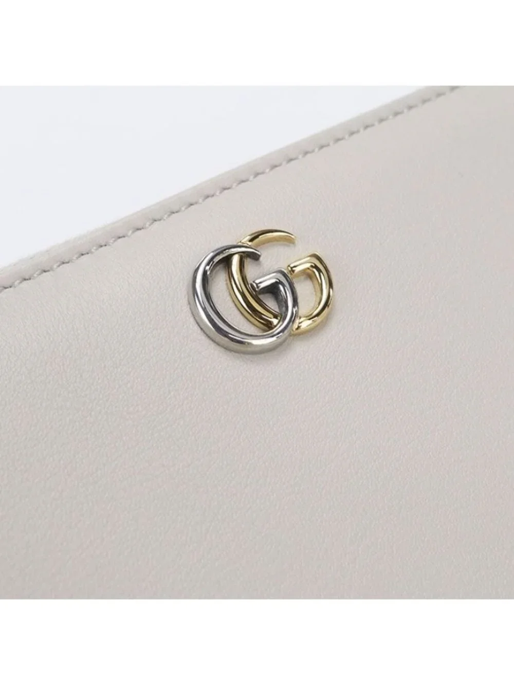 Gucci Zip Around Wallet GG Marmont Leather Gray - Picture 6 of 6
